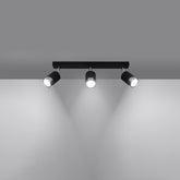 Loftlampe NERO 3 sort/chrom