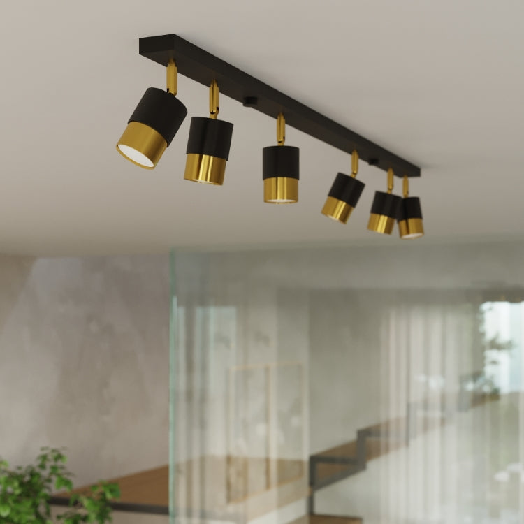 Loftslampe NERO 2 sort/guld