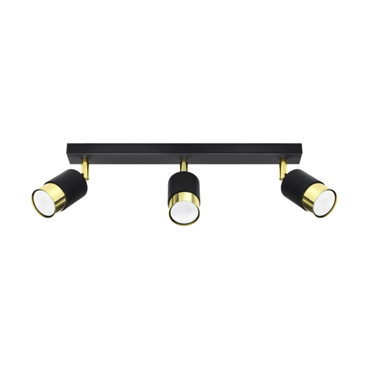 Loftslampe NERO 3 sort/guld