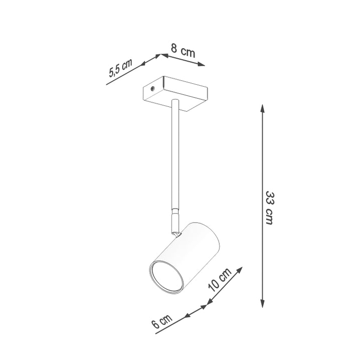 Loftslampe NORANO sort