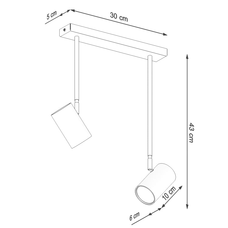 Loftslampe NORANO 2 sort