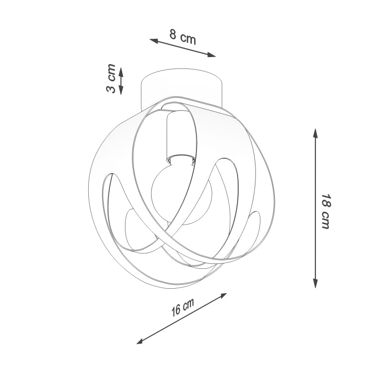 Loftslampe TULOS hvid