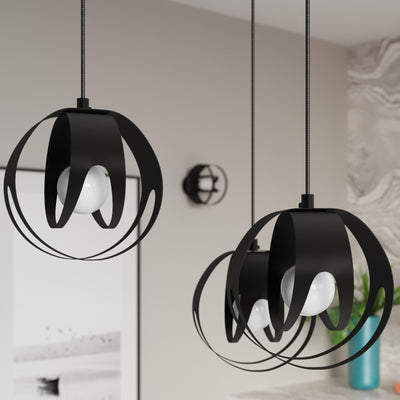 Loftslampe TULOS sort