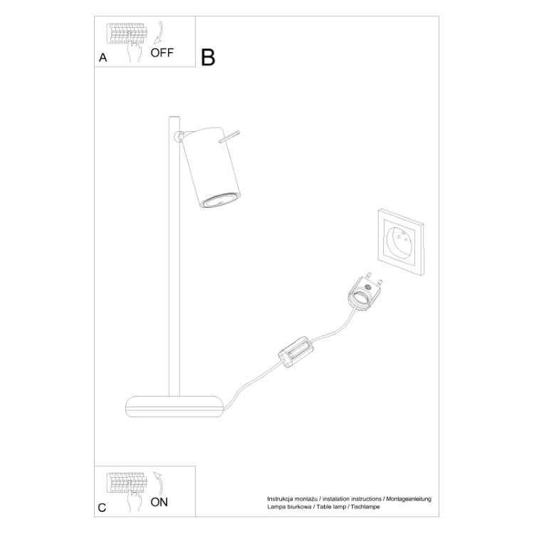 Bordlampe RING sort