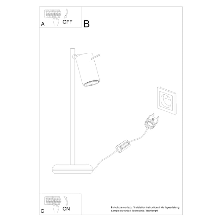 Bordlampe RING sort