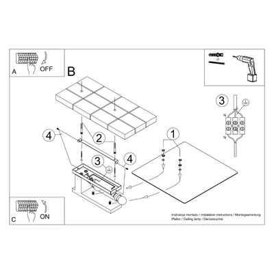 Loftslampe LAPPO hvid