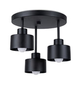 Loftslampe SAVAR 3 sort