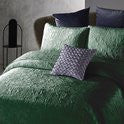 Fløjl Clara sengetæppe med 2 pudebetræk, grøn - 260 x 250 cm