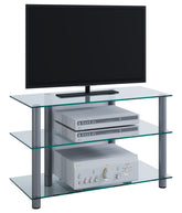 Sindas: Elegant & funktionelt TV-rack med glashylder (60x42x45 cm)