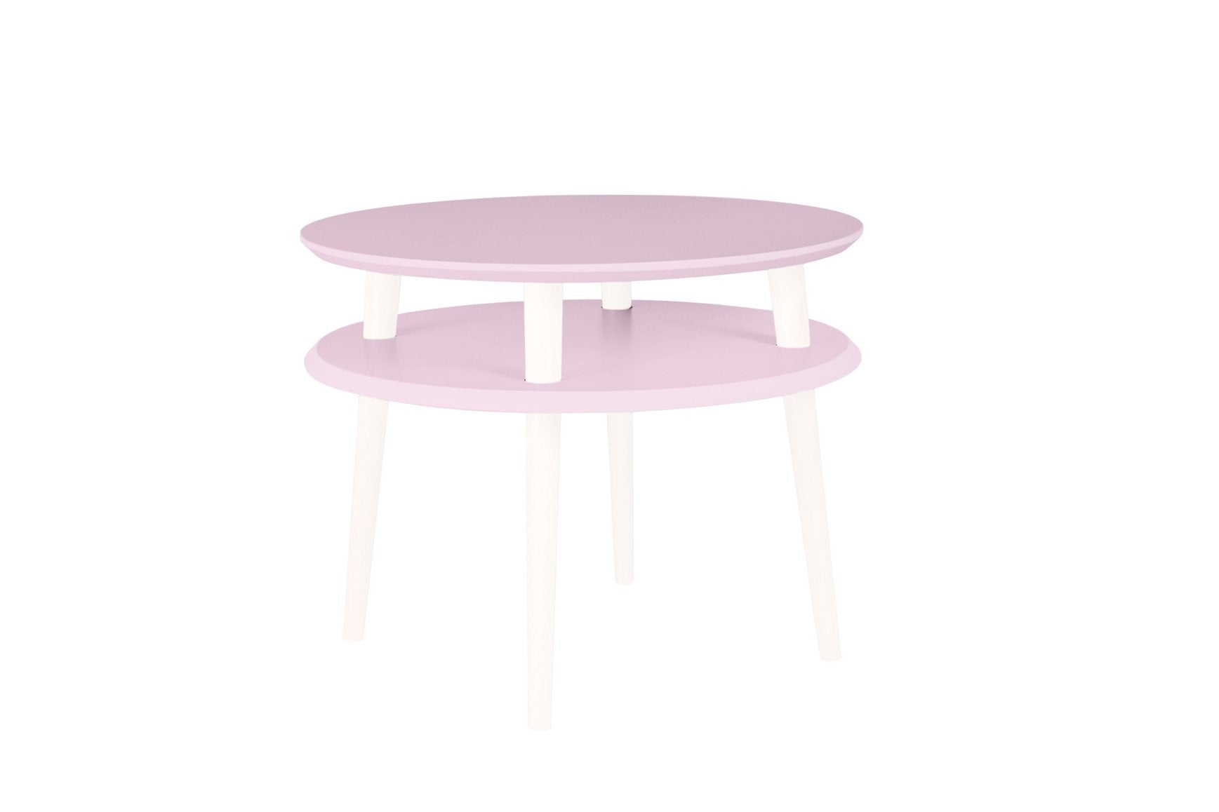 UFO Sofabord diameter 57cm x H 45cm - Pink/White Ben