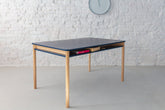 ZEEN Spisebord med hylde 140x90x75cm - Navy