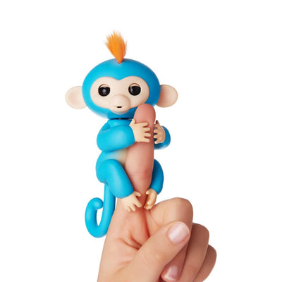 Fingerlegetøj Happy Monkey, blå