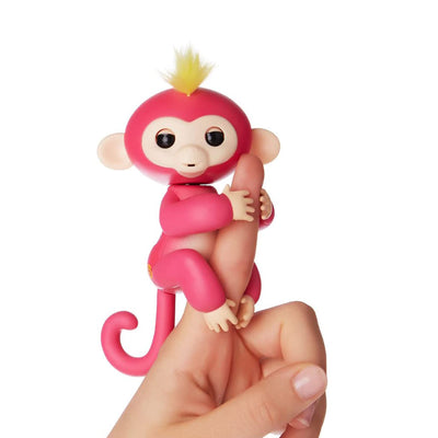Fingerlegetøj Happy Monkey, pink