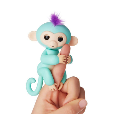 Fingerlegetøj Happy Monkey, turkis