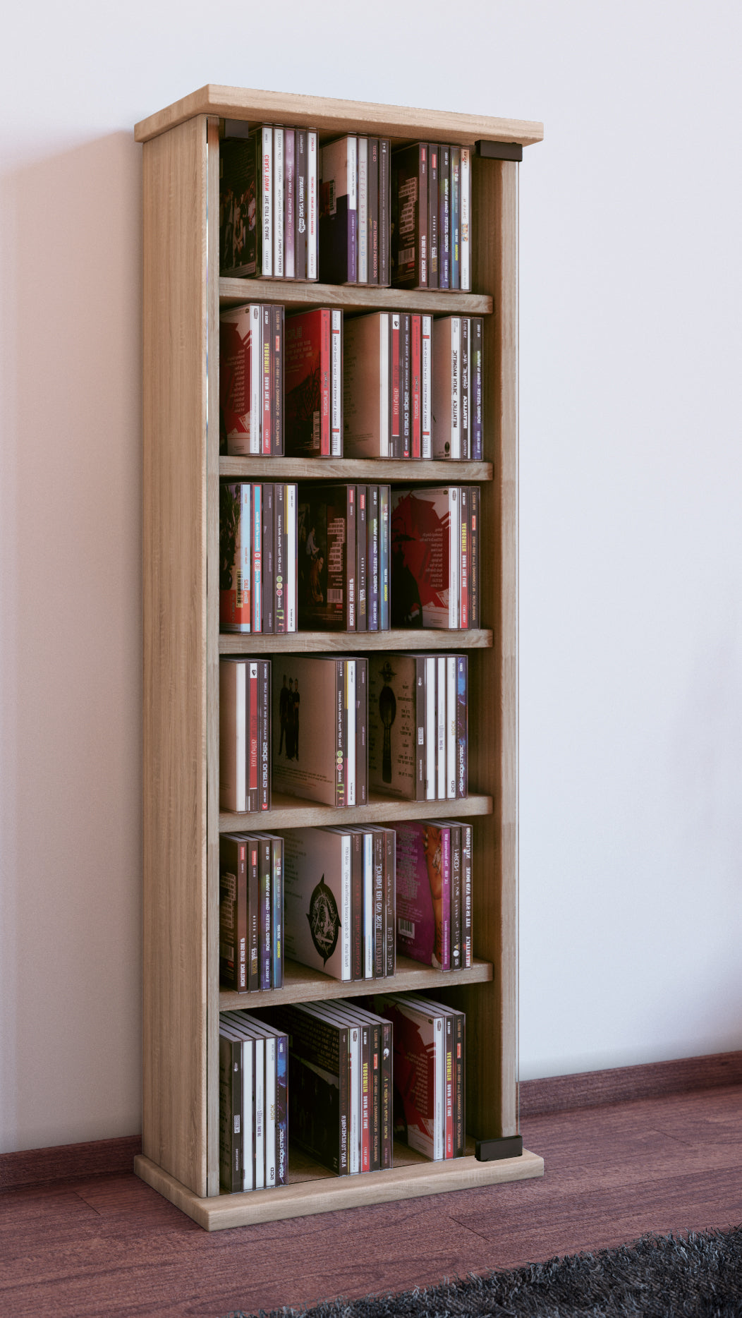 Cd/Dvd-Tårn "Vetro" Til 150 CD'Er, 91,5 x 31 x 18 cm