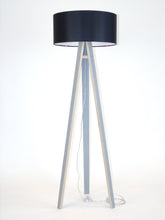 WANDA Gulvlampe 45x140cm - Hvid / Hvid Lampeskærm / Gul