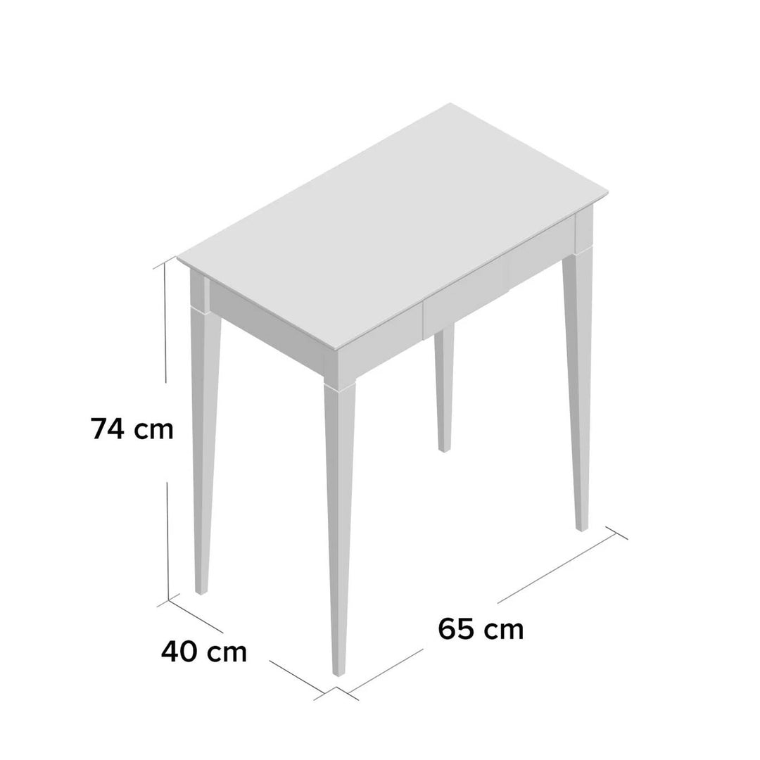 MIMO Skrivebord - 65x40cm Sorte Ben / Petrol Blå