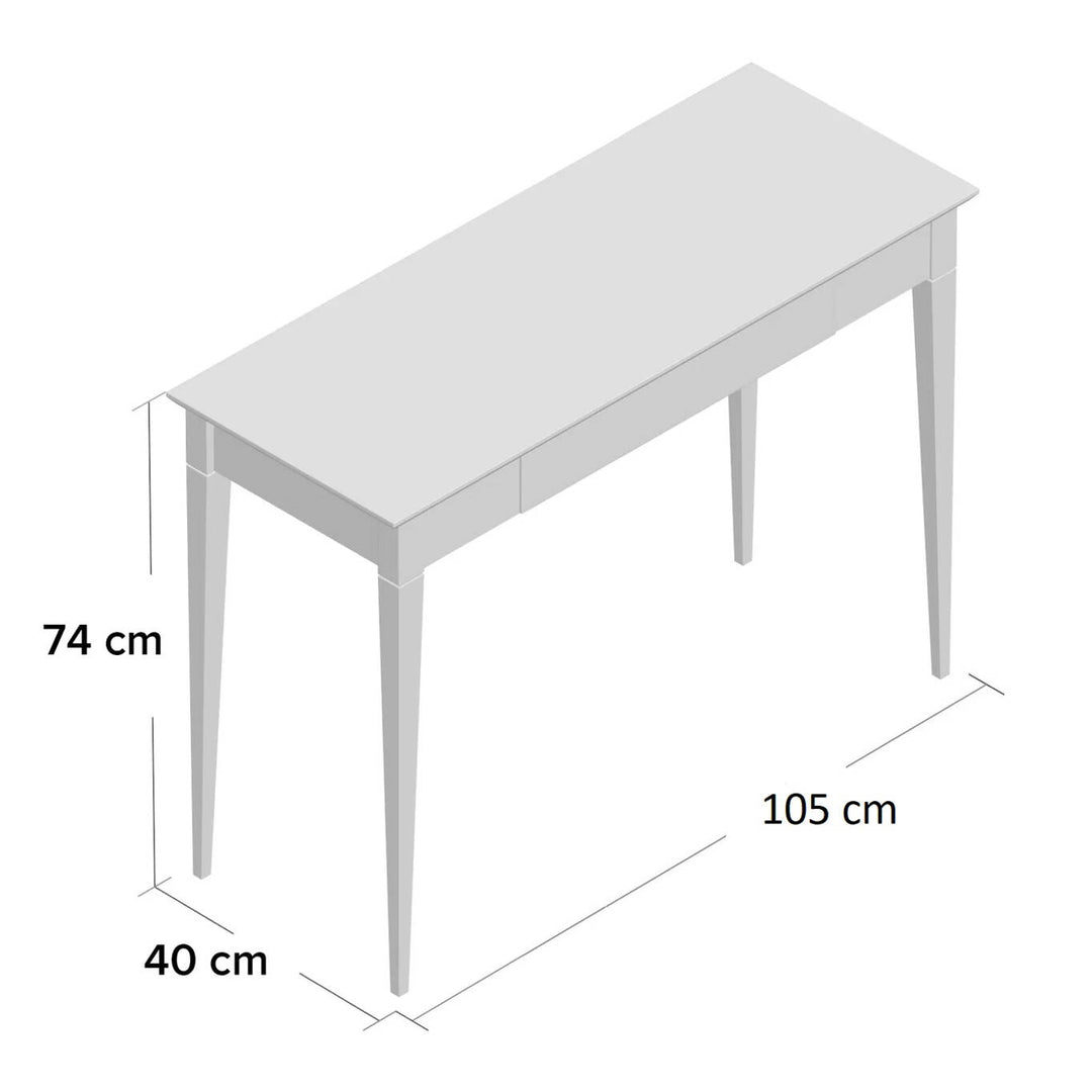 MIMO Skrivebord 105x40cm Sort Ben / Hvid