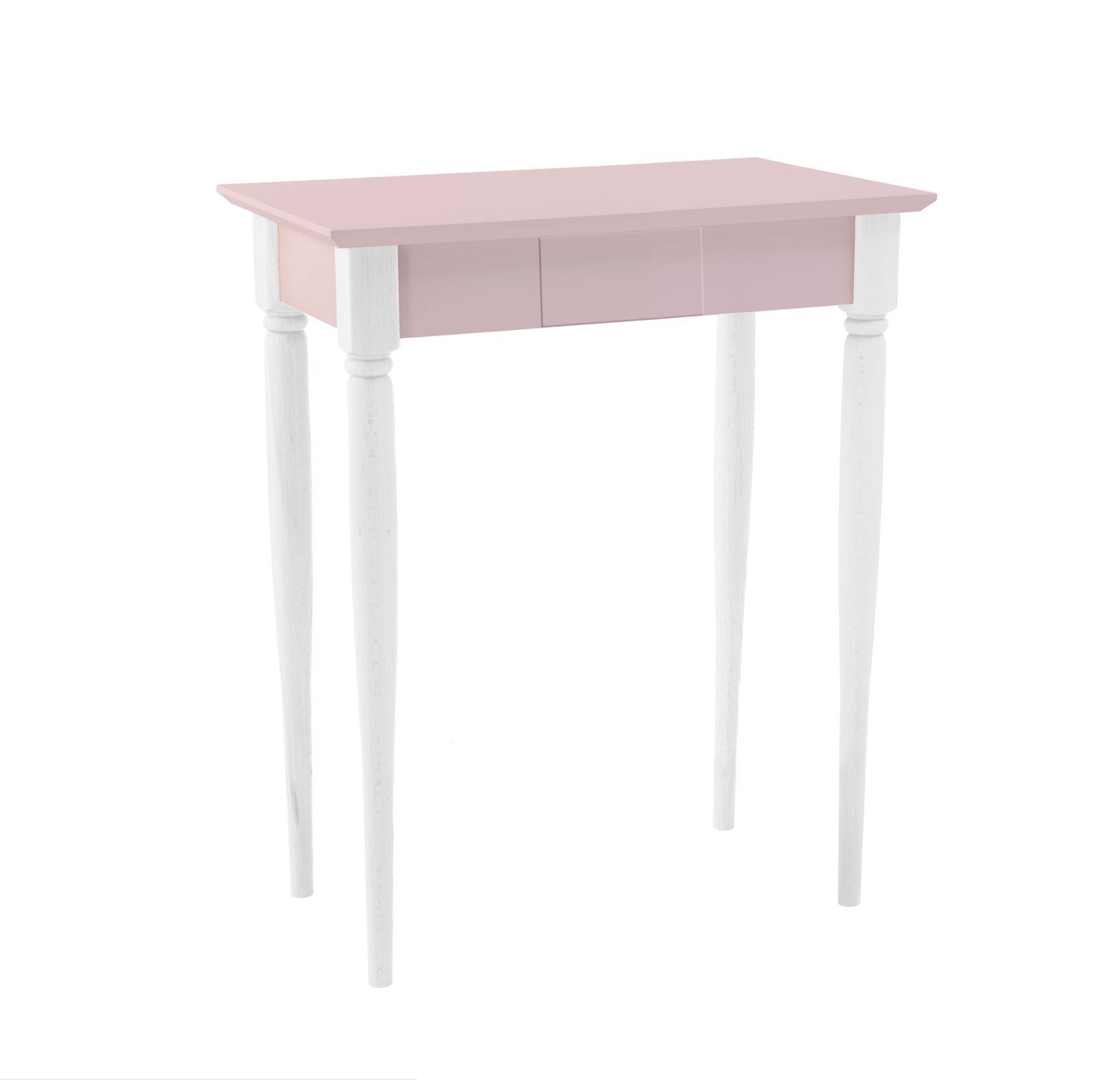 MAMO Skrivebord 65x40cm - Pink / Hvide ben