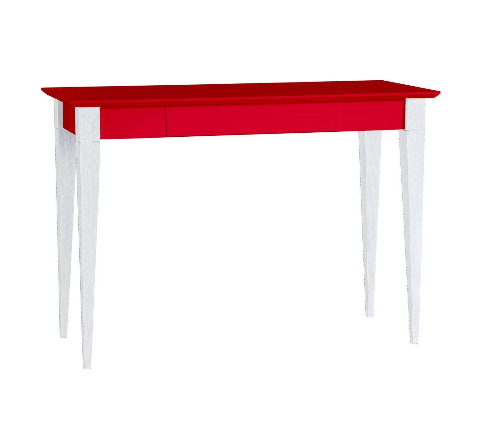 MIMO Skrivebord 105x40cm Hvide Ben / Rød