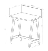 LUKA Skrivebord 65x50cm Eg / Hvid