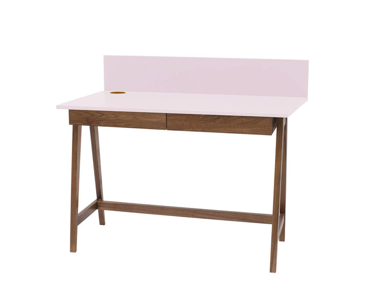 LUKA Skrivebord 110x50cm med Skuffe Eg / Pink