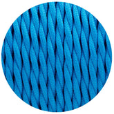 Textilkabel Lampenkabel Stoffkabel 3x0.75mm², Geflochten, Blau