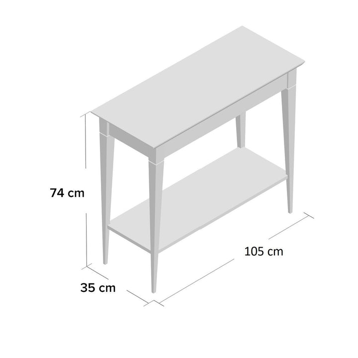 MAMO konsolbord med hylde 105x35cm Marineblå sorte ben