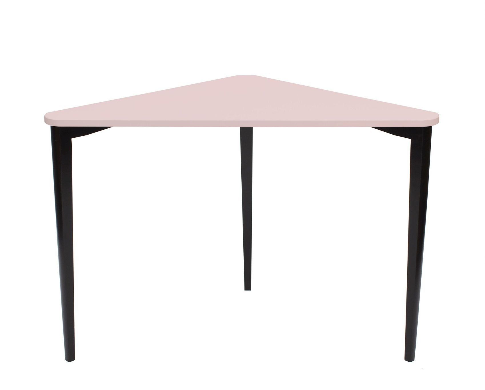 NAJA Hjørneskrivebord B114 x L85 x H75cm Pink Sorte Ben