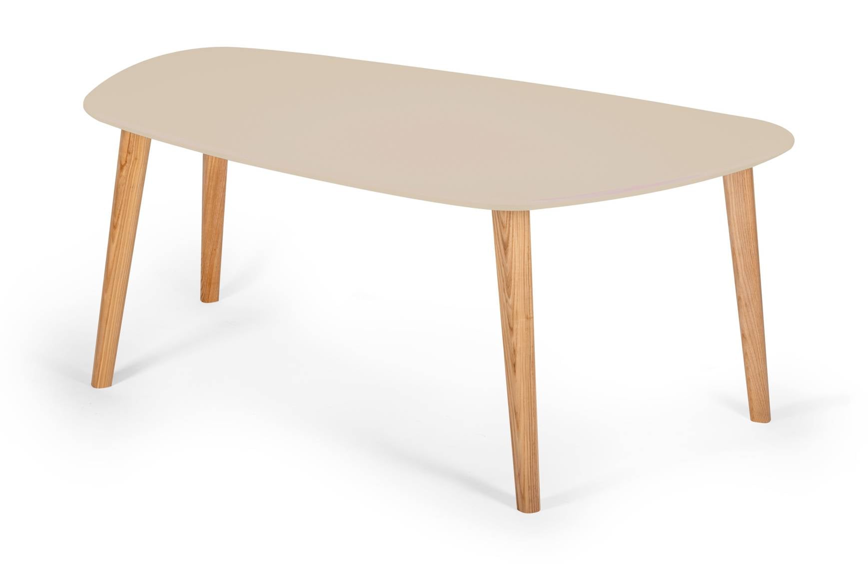 Endocarp Sofabord 110x66x45cm - Brun Beige / Asketræ