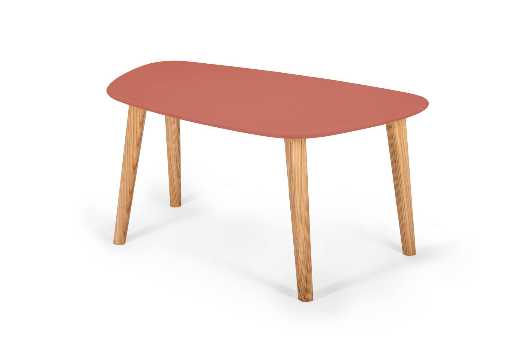 Endocarp Sofabord 80x48x40cm Antik pink/Asketræ