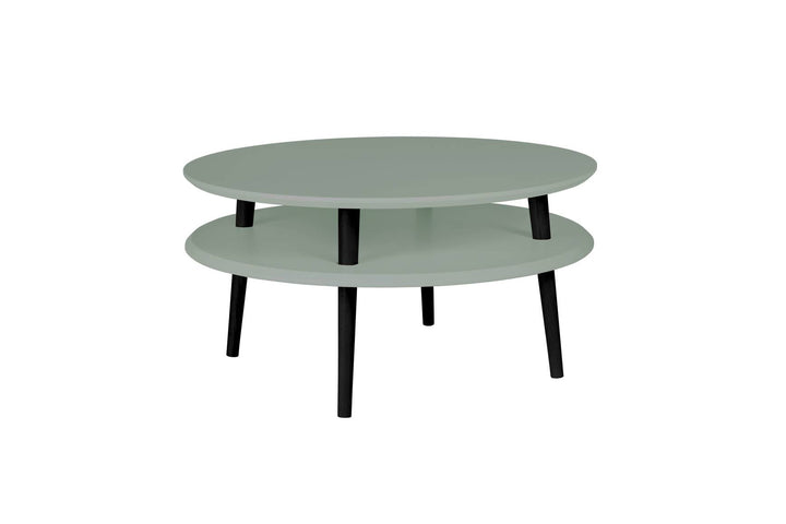 UFO Sofabord Diam 70cm x Højde 35cm Salviegrøn Sort