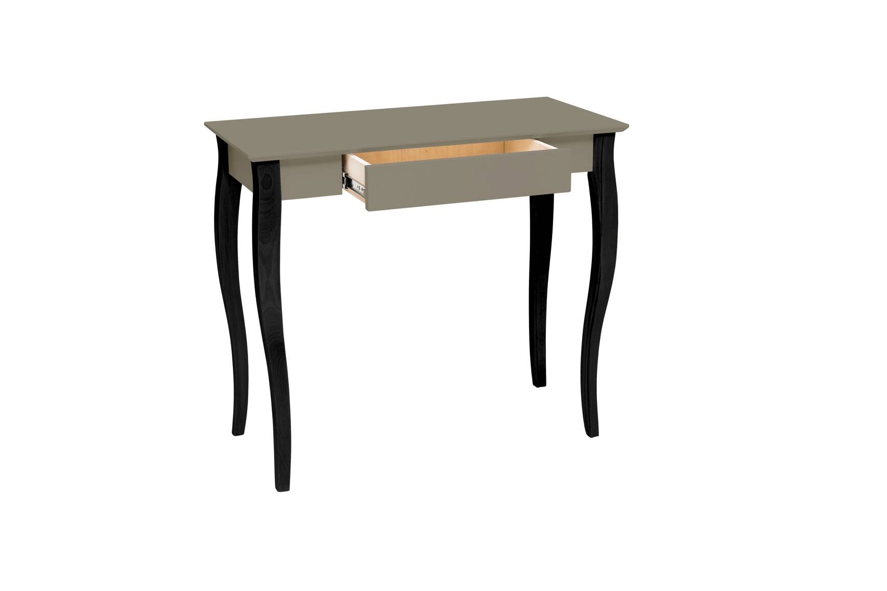 LILLO Skrivebord 85x40cm Sorte Ben / Brun