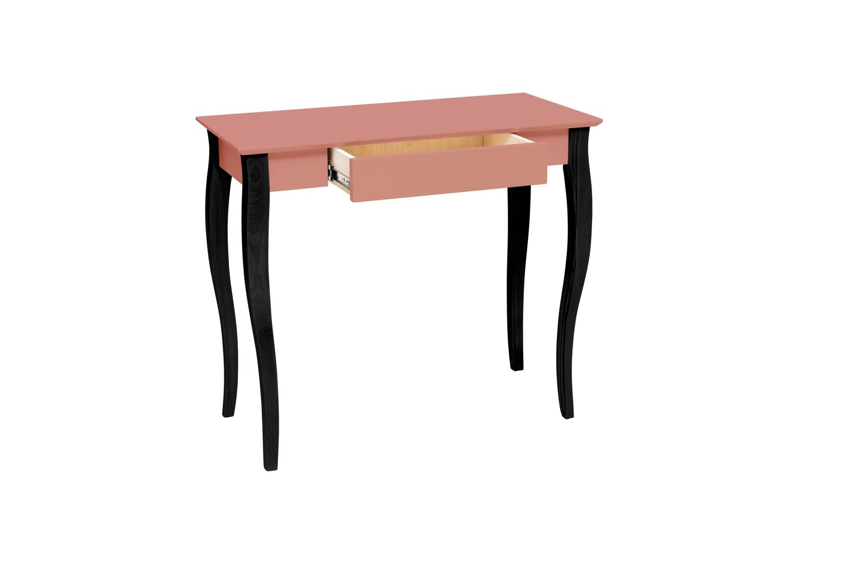 LILLO Skrivebord 85x40cm Sorte Ben / Antik pink