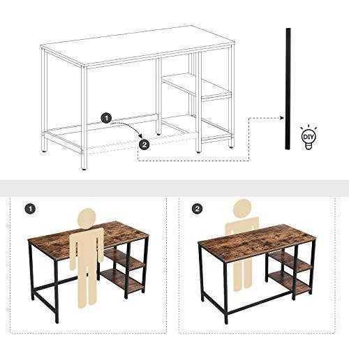 Kan justeres til den foretrukne opstillingsmåde - Computerbord og 2 hylder Skrivebord / computerbord