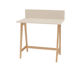 LUKA Asketræ Skrivebord 85x50cm Brun Beige