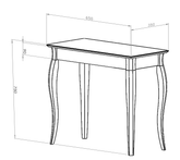 LILLO Konsolbord 65x35cm Hvid