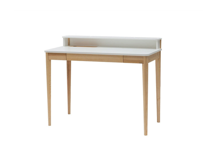 ASHME Skrivebord B 110 x D 56 x H 75cm - Asketræ/Hvid