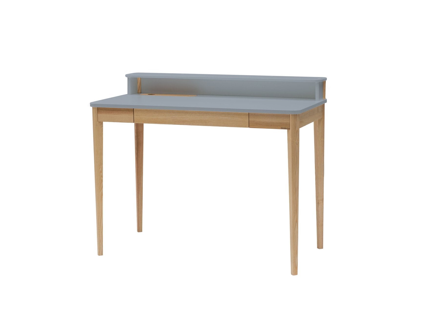 ASHME Skrivebord B 110 x D 56 x H 75 cm - Asketræ/Mørkegrå