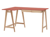 LUKA Asketræ Hjørneskrivebord B135 x D85cm Antik pink Venstre Side