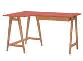 LUKA Hjørneskrivebord B 135cm x D 85cm Antik pink Eg Venstre Side