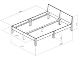 DABI Seng B 160cm x L 200cm Kridthvid