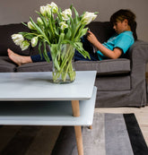 KORO højt Sofabord 110x70cm - Mørkegrå