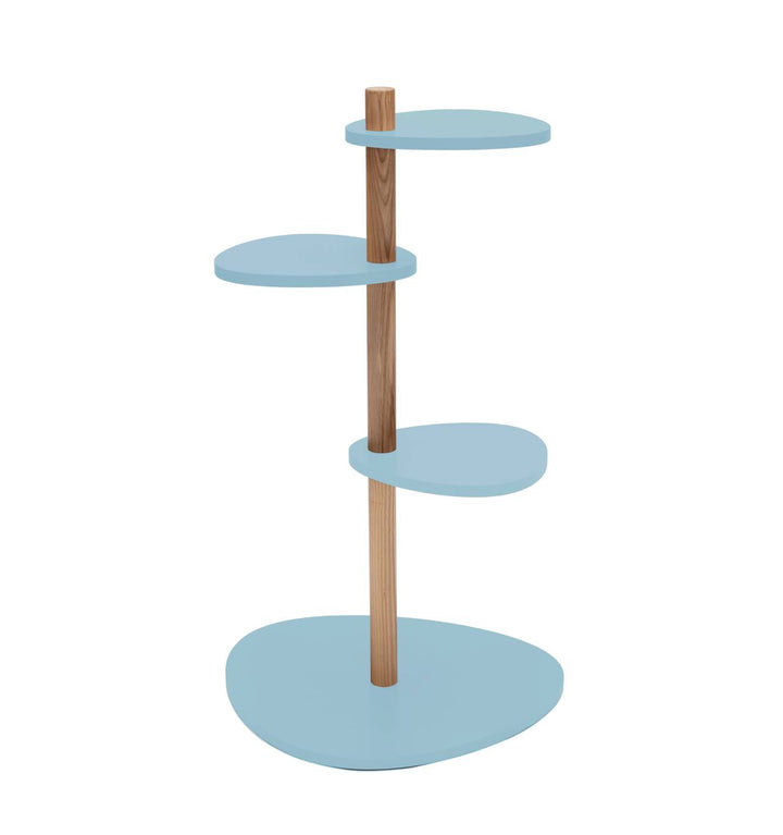 MAGLA 3-lags Asketræ Plantestand B55 x H91cm Blå