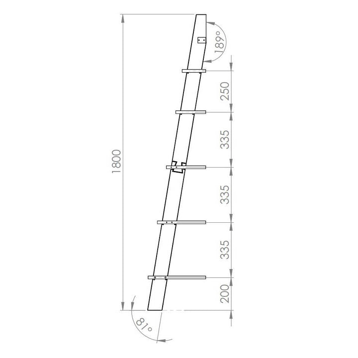 ASHME Stigehylde 45x35x180cm - Antik pink