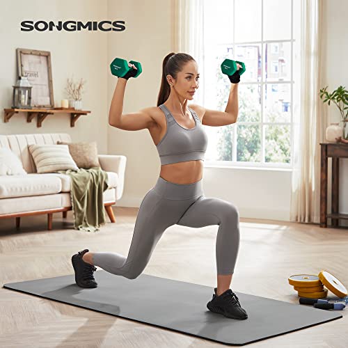 Håndvægt Sæt - 2 x 4 kg, grønne håndvægte med neoprenbelægning til træning derhjemme eller i fitnesscentret