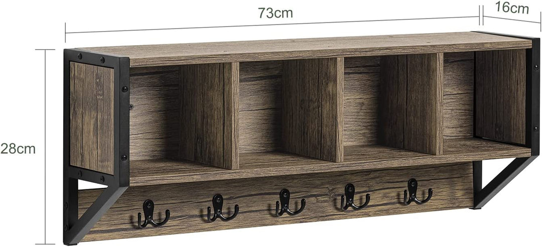 Dimensionsmåling af garderobestativet væg hylde krog