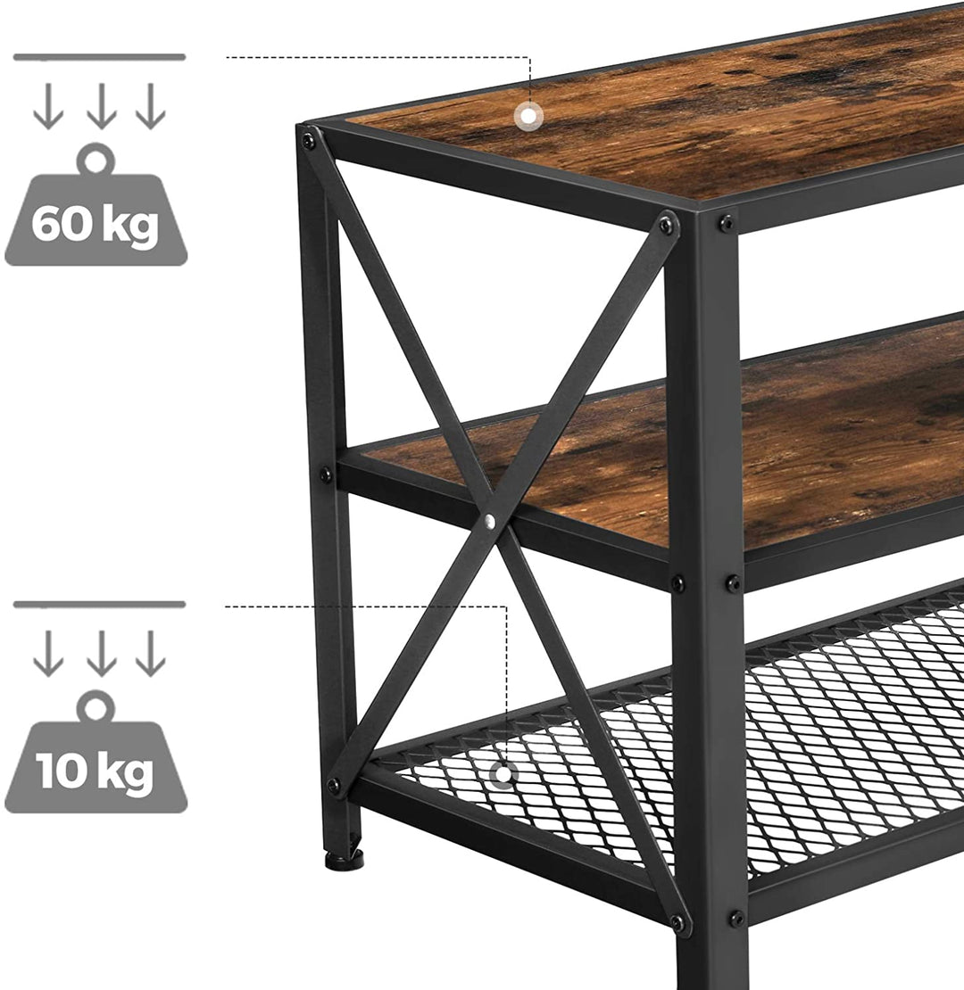 TV-bord, 140 x 39 x 50 cm, brun og sort