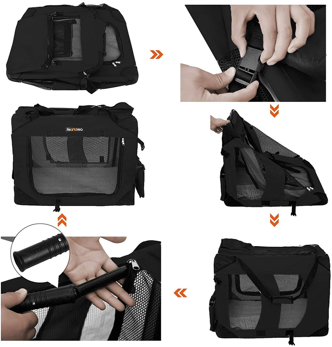 Hundetransportkasse bil hund transport kasse foldbar Oxford stof - Lammeuld.dk