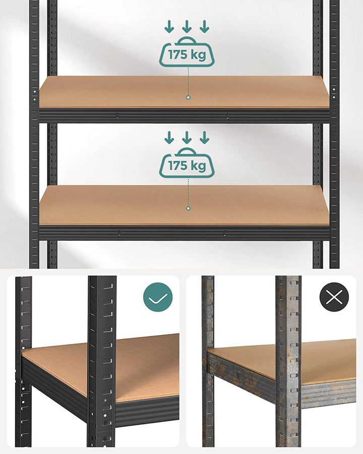 Værkstedsreol / Heavy Duty opbevaringsreol til rummet, 60 x 120 x 200 cm